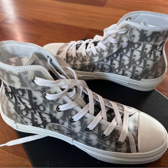 New Dior B23 Oblique high top sneaker, black/white - Picture 5 of 13
